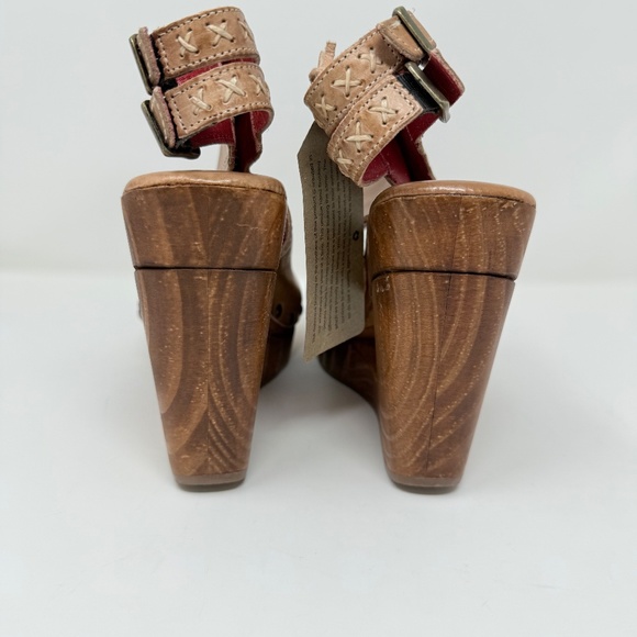 New Bed Stu Imelda Wedges Tan Rustic Sz 8.5 - Picture 8 of 13